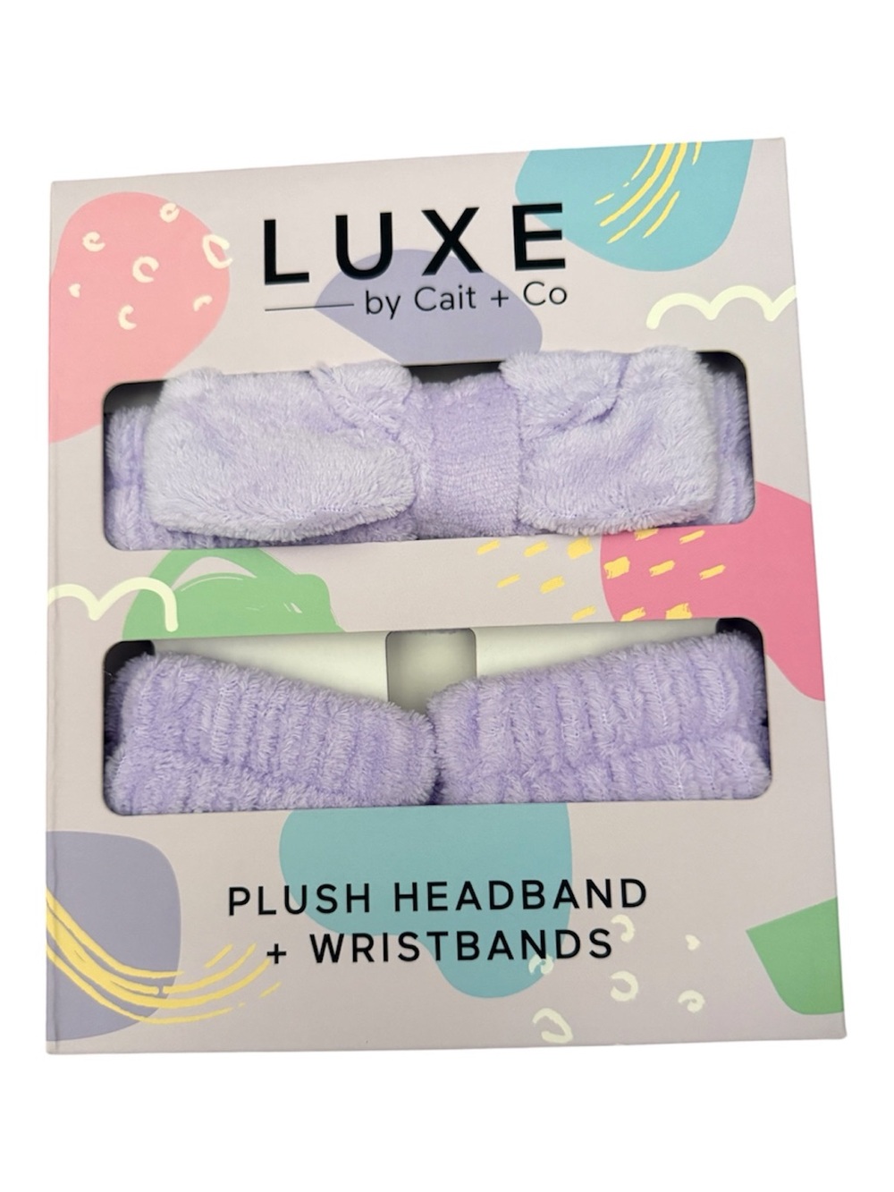 Plush Lavender Headband & Wristbands